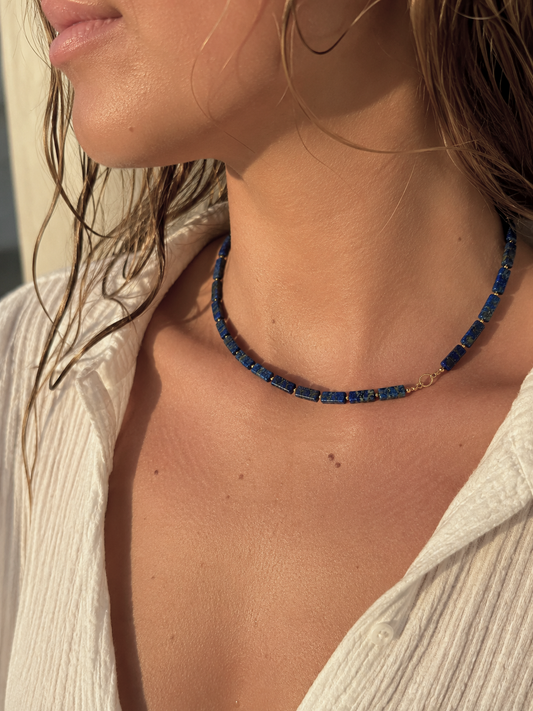Ketting Golden Lapis