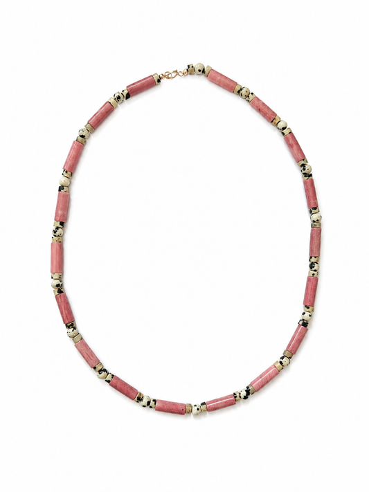 Ketting Rhodochrosiet x Dalmatian