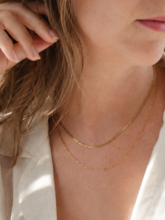 Gold Filled paperclip ketting