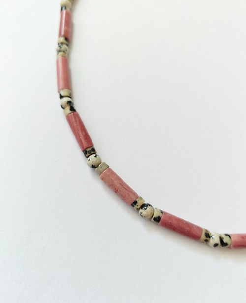 Ketting Rhodochrosiet x Dalmatian