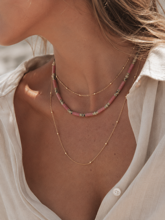 Ketting Rhodochrosiet x Dalmatian