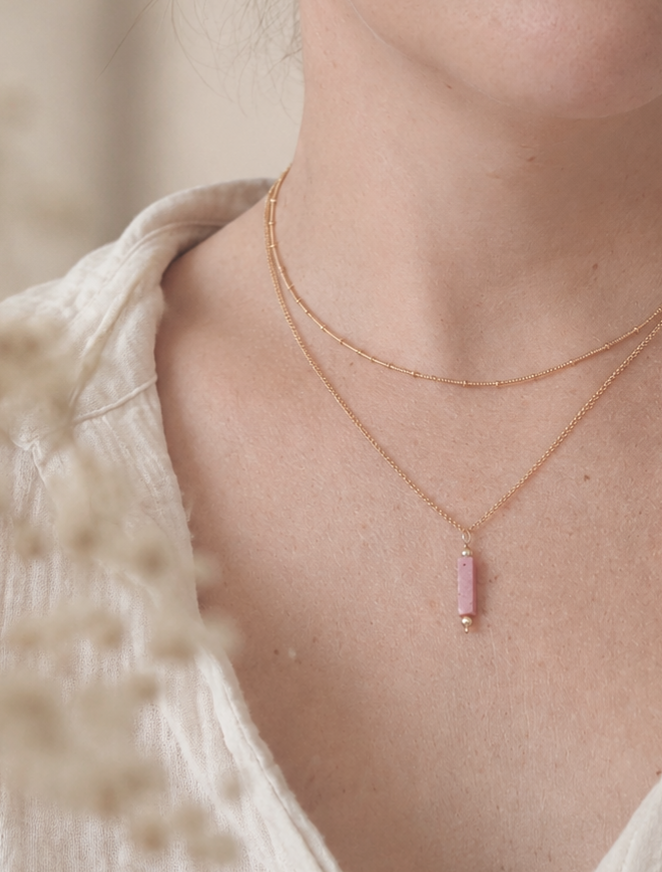 Gold filled ketting met balletjes