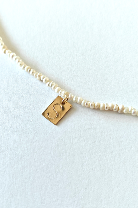 Gold filled initialen bedeltje
