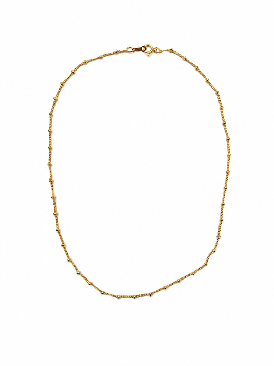 Gold filled ketting met balletjes